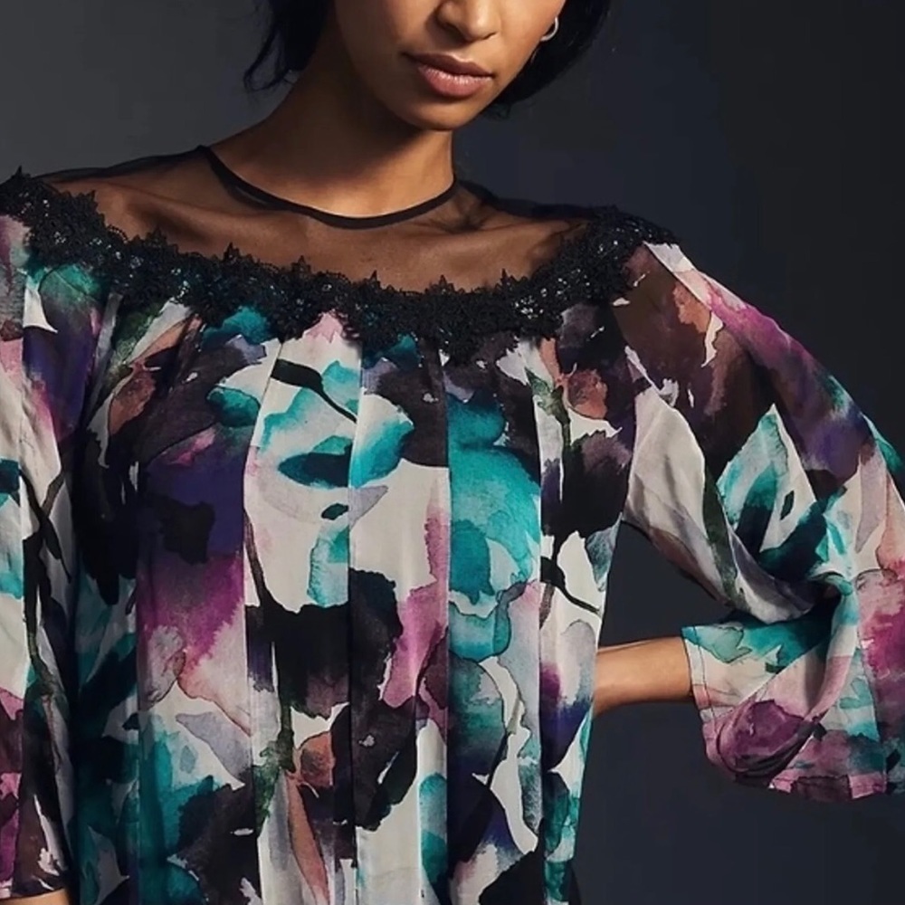 Anthropologie Flutter Sleeve Dress - Picture 4 of 7